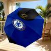 Parasol z nadrukiem Chelsea F.C. Automatyczne otwieranie i zamykanie, Przenośny składany parasol, na zewnątrz, do dojazdów, na wycieczkę kempingową, Idealny prezent urodzinowy