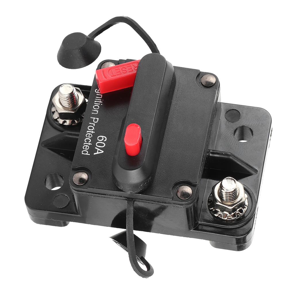 60A AMP Circuit Breaker Fuse Reset Holders 12‑48V DC Waterproof for Auto RV Yacht