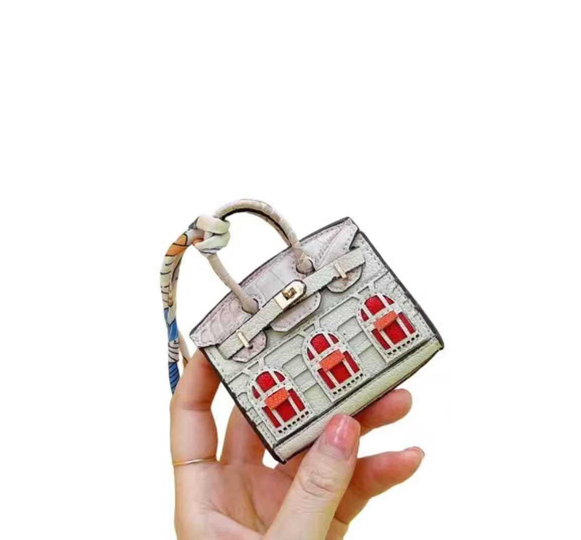 

H Home New Mini Подвеска Маленький Дом Платиновая Сумка Креативная Милая Помада Сумка Наушники Charter Key Сумка 8x4x9 белый