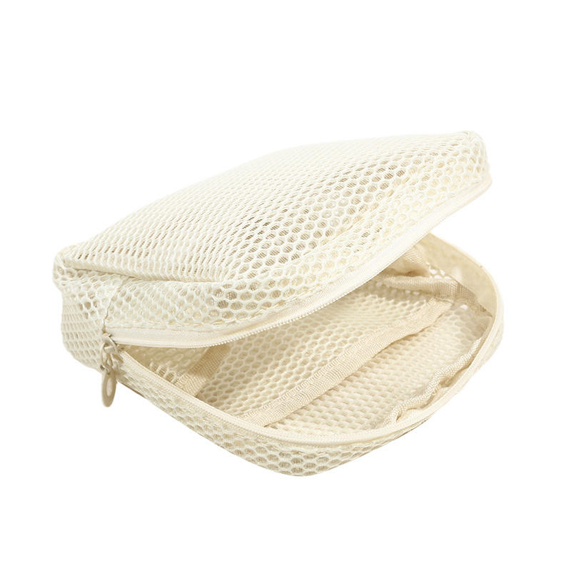 Netz Reißverschlusstaschen Geldbörse Kopfhörer Datenkabel ID Kreditkartenhalter Mini Aufbewahrungsetui Reise Damenbinden Organizer Beutel