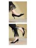 Knotted Pearl Xiuhe Bridal Shoes: Women's Silk Sheepskin High Heel Stilettos with Pointed Toe