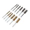 12PCS Bore Brush Copper and Iron 304 Stainless Steel Bristles Wire Brush for Power Drill with Hex