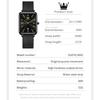 OLEVS Man Quartz Watch Rectangle Dial Calendar Waterproof Watch For Men Thin Case Simple Fashion Men's Wristwatch