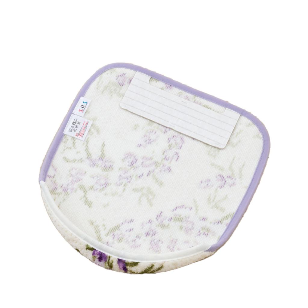 Senko Lavender Toilet Lid Cover with Adhesive Compatible with Regular and Cleaning Purple Floral Antibacterial and Odor Made in Product Number 32690