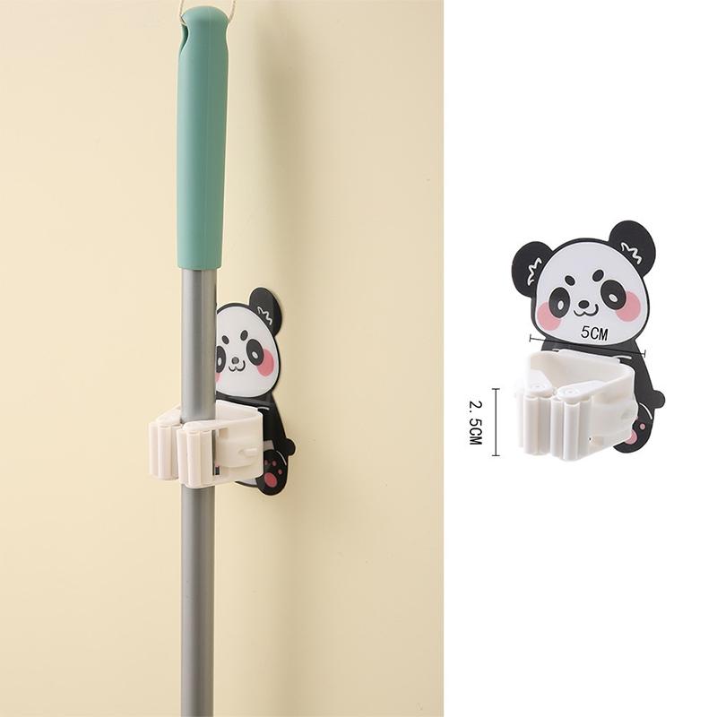 Self Adhesive Wall Mop Holder Brush Broom Organizer Rack Multi-Purpose Door Key Umbrella Hanger Hook Bathroom Toothbrush Storage