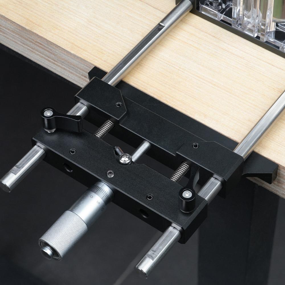 Professional Aluminum Alloy Edges Trimming Guide Trimmer Versatile Fine-tuning Rest Slotting Woodworking Tool with High Accuracy
