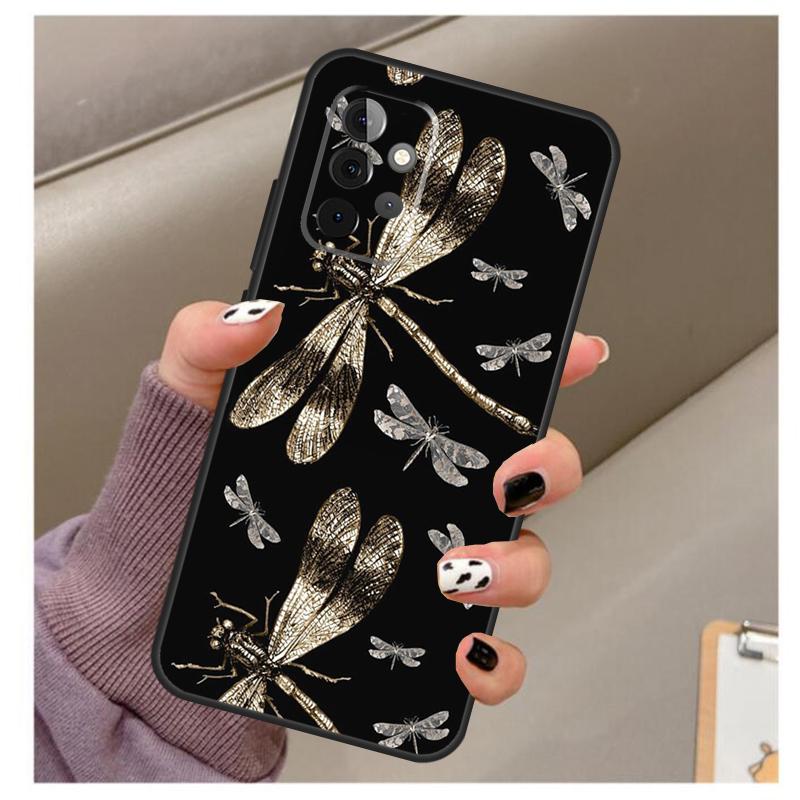 Luxury Dragonfly Case For Samsung Galaxy A56 A16 A26 A36 A06 A52 A53 A33 A13 A34 A54 A14 A15 A35 A55 A22 A32