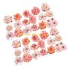 F26C Set of 40 Silk Flower Assortment Colorful Artificial Florals Roses Dahlias Peonies for Event Decoration Party Supplies