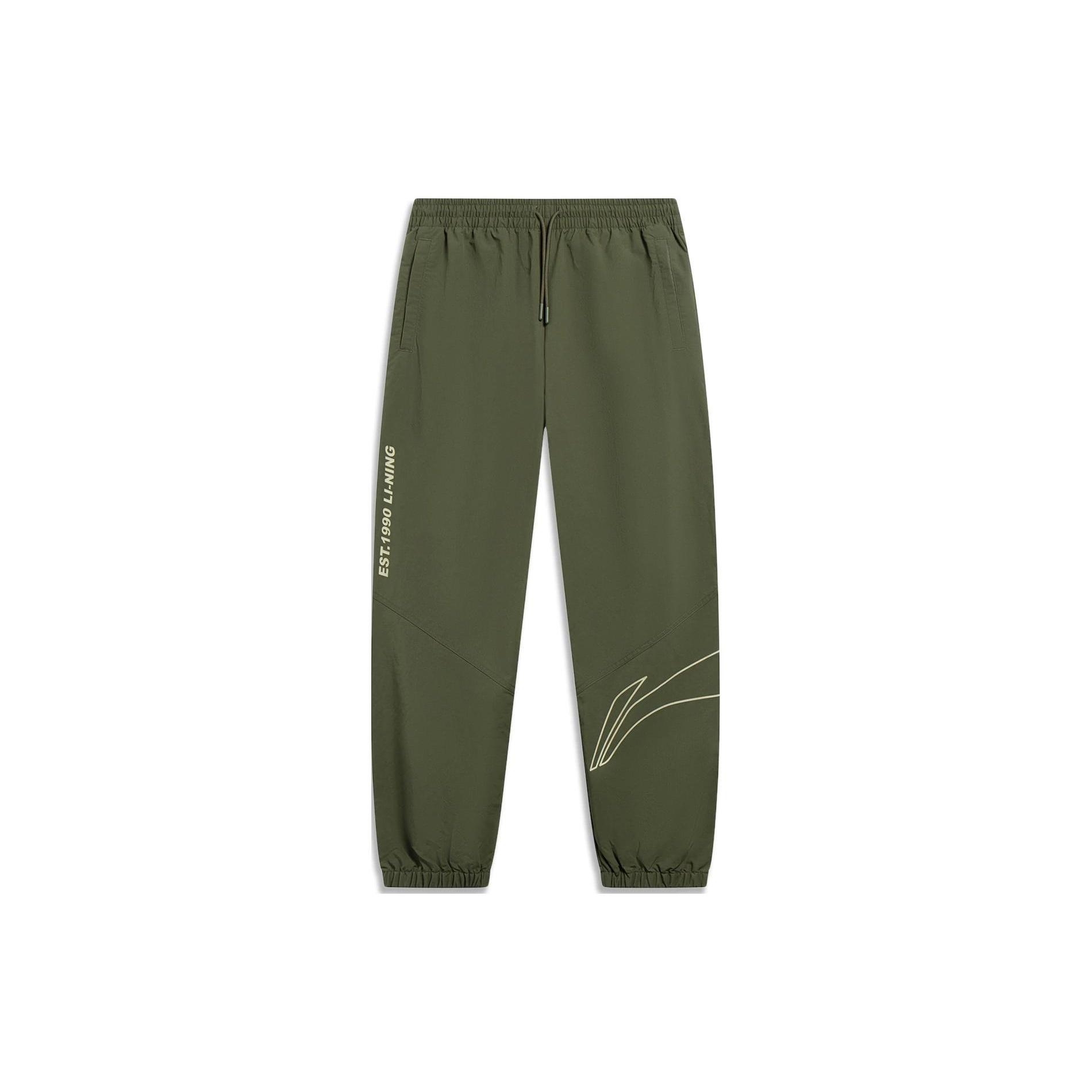 Li-Ning Graphic Joggers Pants Olive Green Men s AYKT561-5 S