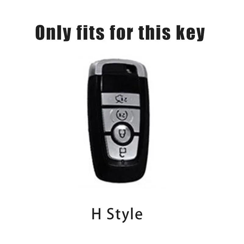 Autoaufkleber 2026 Ford 4 Tasten Leder Auto-Fernschlüsselhülle Unisex Für Ford Raptor F150 Explorer Mustang Fusion Escape F250 F350