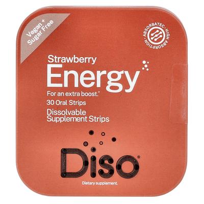 Diso, Energie, Erdbeere, Oralstreifen, 30 Stück