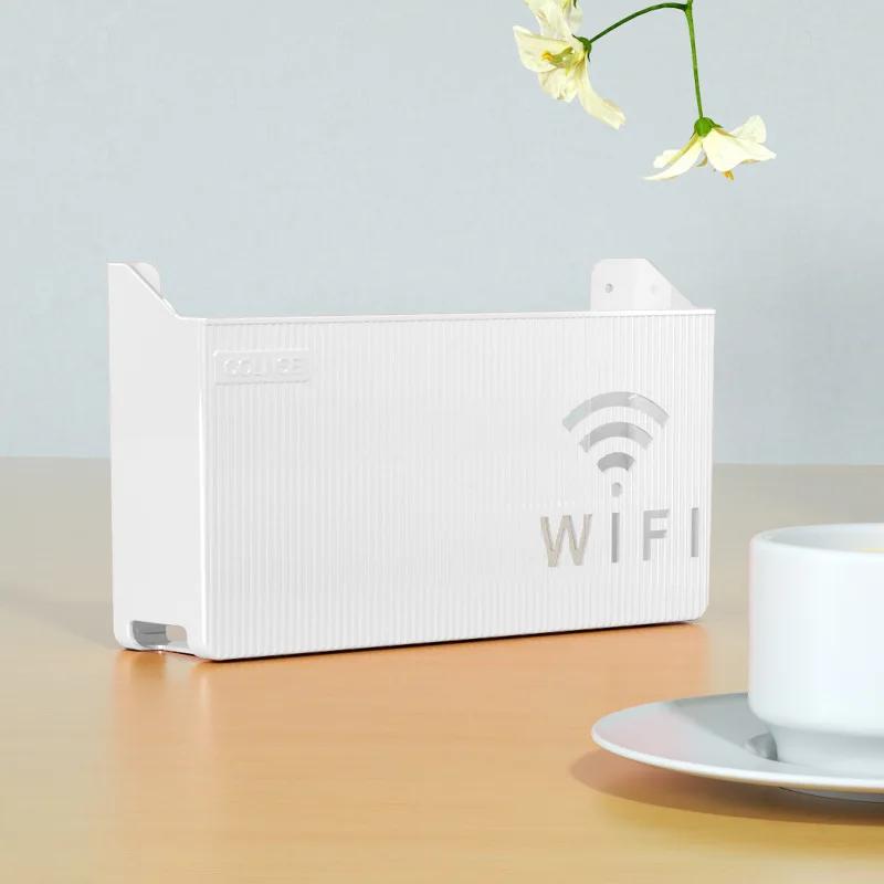 Étagère de routeur Wifi sans fil, boîte de rangement murale à suspendre, boîte de rangement en plastique ABS, support d'alimentation de câble, boîte de rangement, décoration de la maison