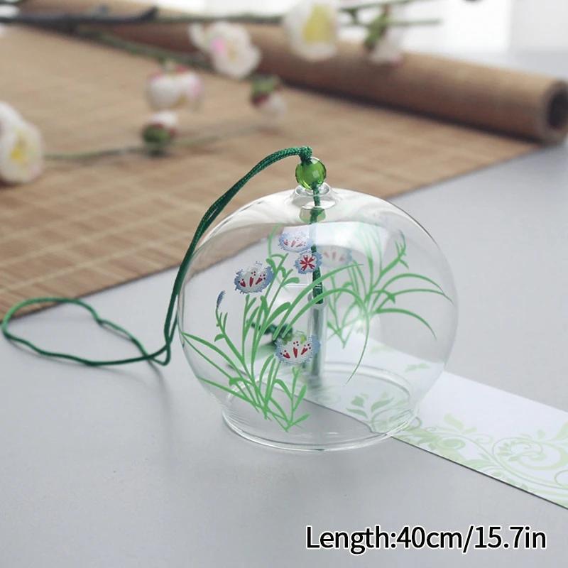 Japanese Wind Chimes Glass Wind Bell Window Hanging Wind Music Garden Hanging Pendants Outdoor Decoration Room Decor