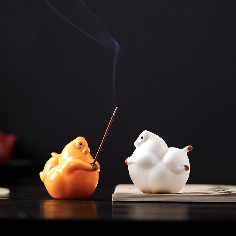 Charming Hand-Painted Pony Ceramic Aroma Burner – Little Tang Horse Incense Holder for Home Decor.