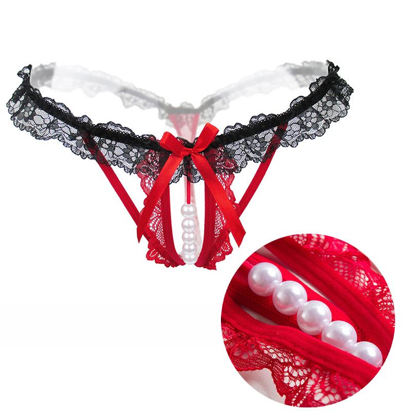 Women Lace Panties Erotic Underwear Briefs Sexy Apparel Erotic Women's Panties Underwear For Sexy Pearl Lingerie