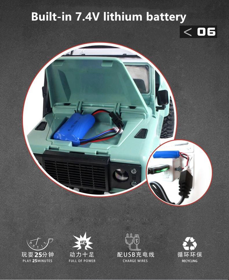 MN90 1/20 4WD RC Truck Off Road Climbing Buggy Crawler Metal with Light Remote Control Car All Terrain Racing 2.4G Toys for Boys