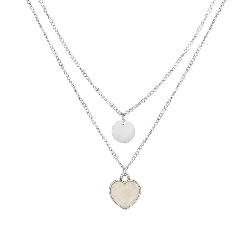 

Fengshi fluorescent love twist necklace two groups, hot-selling mixed batch срібний