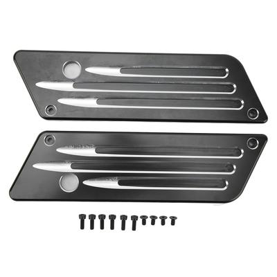 2 Pcs Saddlebag Latch Covers Saddle Bag Outer Lid Hinge Covers Plate for Touring Street Glide Electra Glide Road Glide