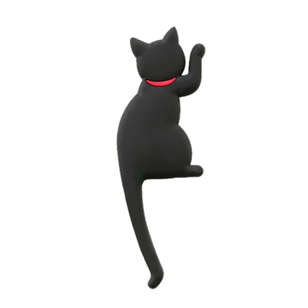 Creative Removable Cat Tail Refrigerator Hooks Cartoon Cat Furniture Decorations Strong Magnetic Hook Fridge Magnet Hook Home