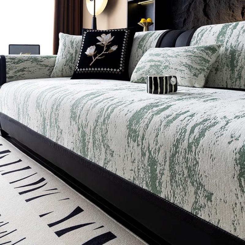 Anti Cat Scratch Sofa Cover for Living Room Chenille All Seasons Universal Couch Slipcover Non-slip Retro Jacquard Couch Cushion