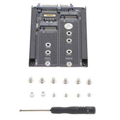 Dual NGFF BM Key M.2 SSD-Karte 6Gbps SATA III-Schnittstelle 2,5-Zoll-SATA-Combo-HDD-Laufwerkgehäuse