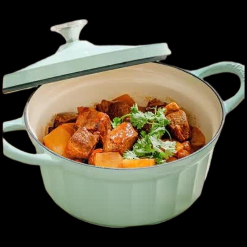 

Buydeem Cloud Roll Enamel Cast Iron Stew Pot