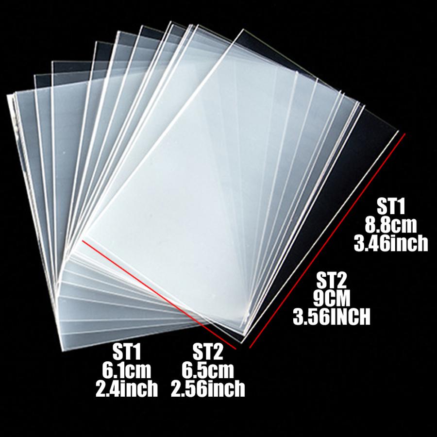 100pcs 8.8/9cm Clear Card Sleeves Transparent Trading Card Protectors Penny Sleeves Standard Card Holders Collectibles Storage