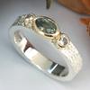 Retro Geometric Oval Olive Green Zircon Simple Ring Suitable for Women and Men for Daily Wear, Party Anniversary Couple Gift