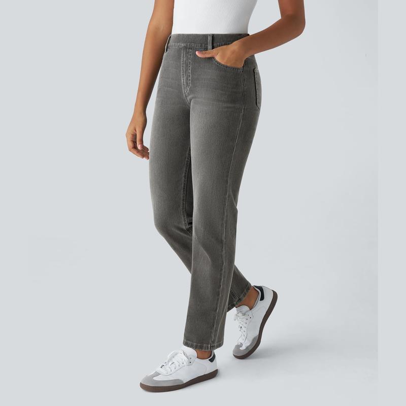 D 35021 European & American High-Waisted Yoga Jeans - New Style Cross