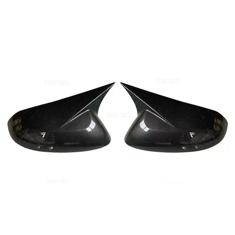 Car  Rearview Side Mirror Cover Fit For Hyundai I10 2015 2016 2017 2018     Wing Cap Rear View Case Trim Carbon Fiber