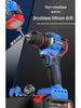 Compact Rechargeable Brushless Motor Drill: Multi-Function Impact Tool for Home Use