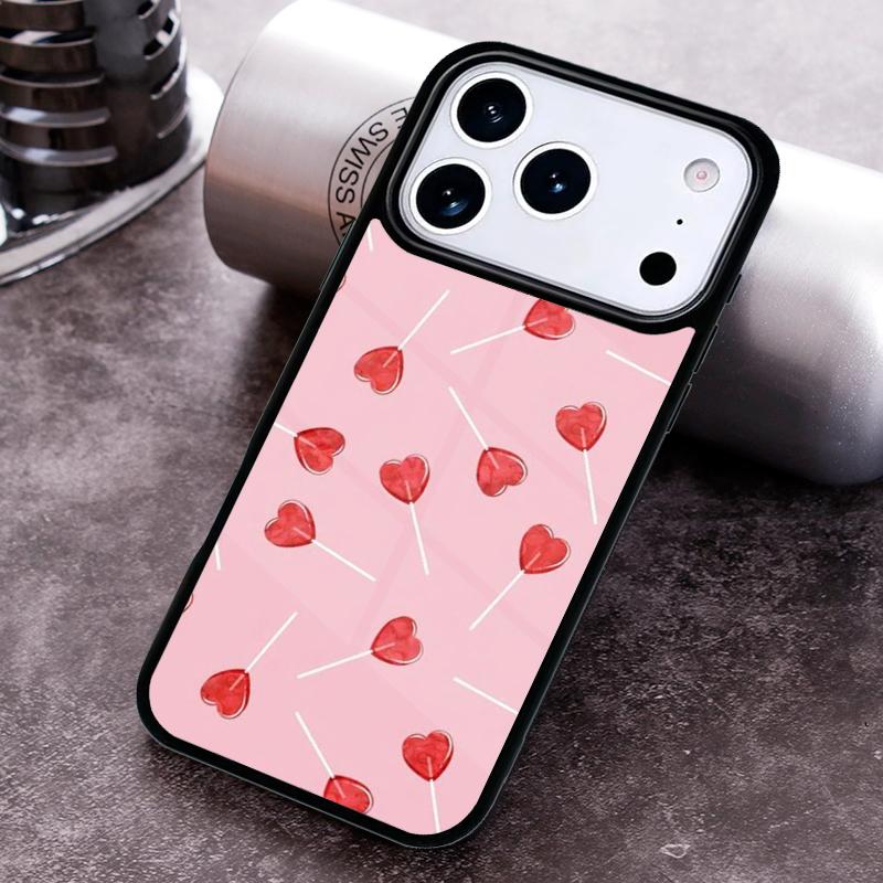 Red Lollipops Phone Case for iPhone 17 16 15 Pro Max Air 14 13 12 11 Plus Shockproof Capa Cover