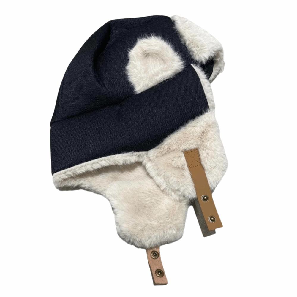 Fleece Ear Protective Hat Windproof Lei Feng Cap Simple Winter Plush Hat  Men