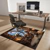1pc Teddy Bears 2026 Fireworks Office Chair Mat - Anime Cartoon Design, Non-Slip Carpet for Home Decor, Seasonal Gift, Suitable for Office, Living Roo