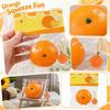 Realistic Orange Shape Squishy Toy Soft Stress Relief Squeeze Toy Slow Rising Sensory Toy for Adults and Kids with Keychain Attachment
