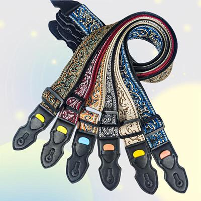 Correa de Guitarra Estampada de Poliéster Exclusiva del Reino Unido para Guitarras Acústicas y Eléctricas