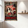 The White Stripes Our Beers Rock You Brewco Manihatan Blach California Vintage Metal Tin Sign Rock N Roll Music Beer Decor for B