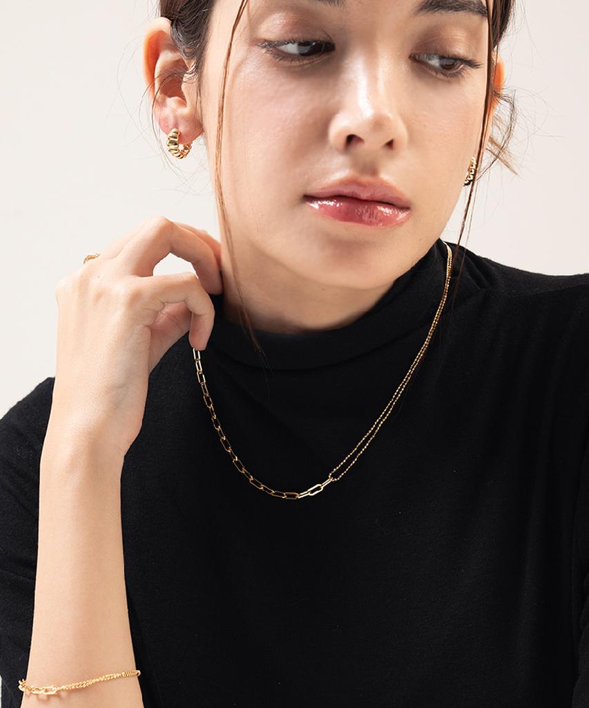 Jnui Dual Chain Necklace Silver