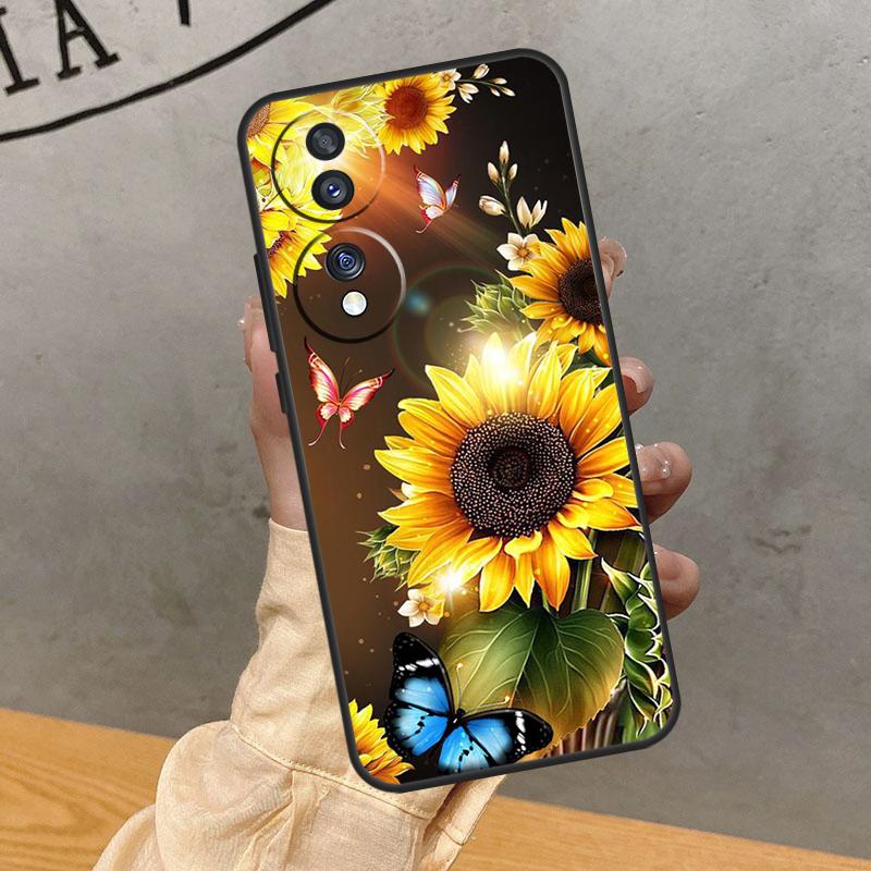 Beauty Yellow Sunflower Case For Honor Magic 7 Lite 5 6 8 Pro 200 400 50 70 90 Win RT X8c X8b X9a X9b X9c X9d Cover