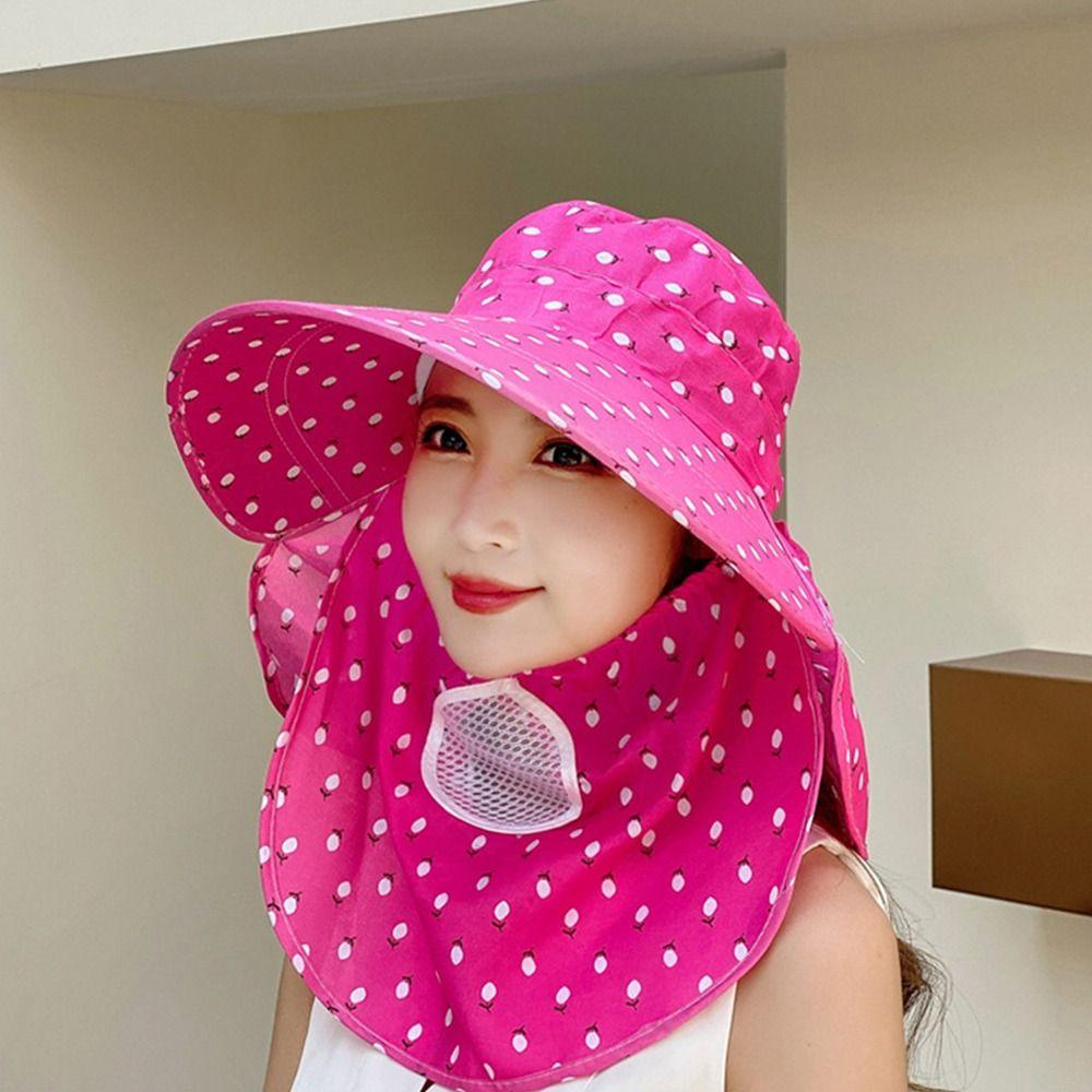 Wide Brim Sun Protection Face And Neck Summer Sunscreen Casual Protective Cover  Outdoor