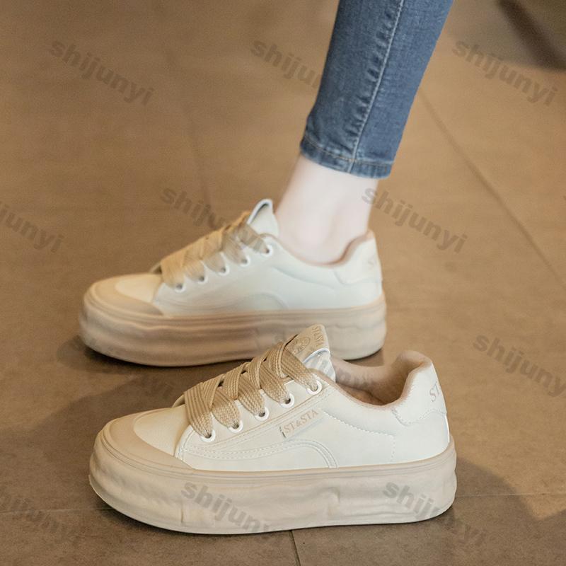 Fashion Lightweight Lace Up Casual Sneakers for Women New Comfortable Non Slip Sports Running Shoes Woman Thick Soles Increase Sneakers