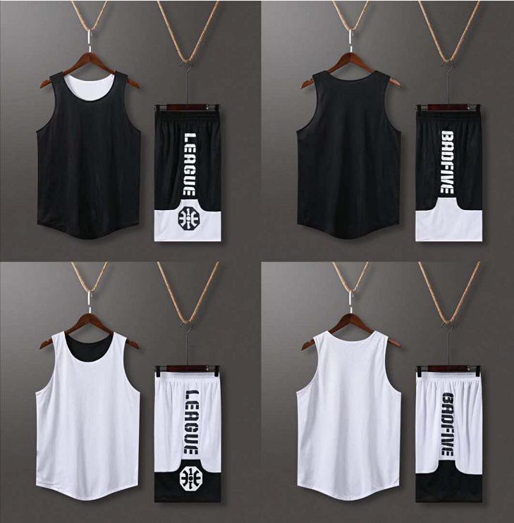 

Двусторонний мужской баскетбольный комплект формы - Джерси и шорты с принтом для команд 5XL