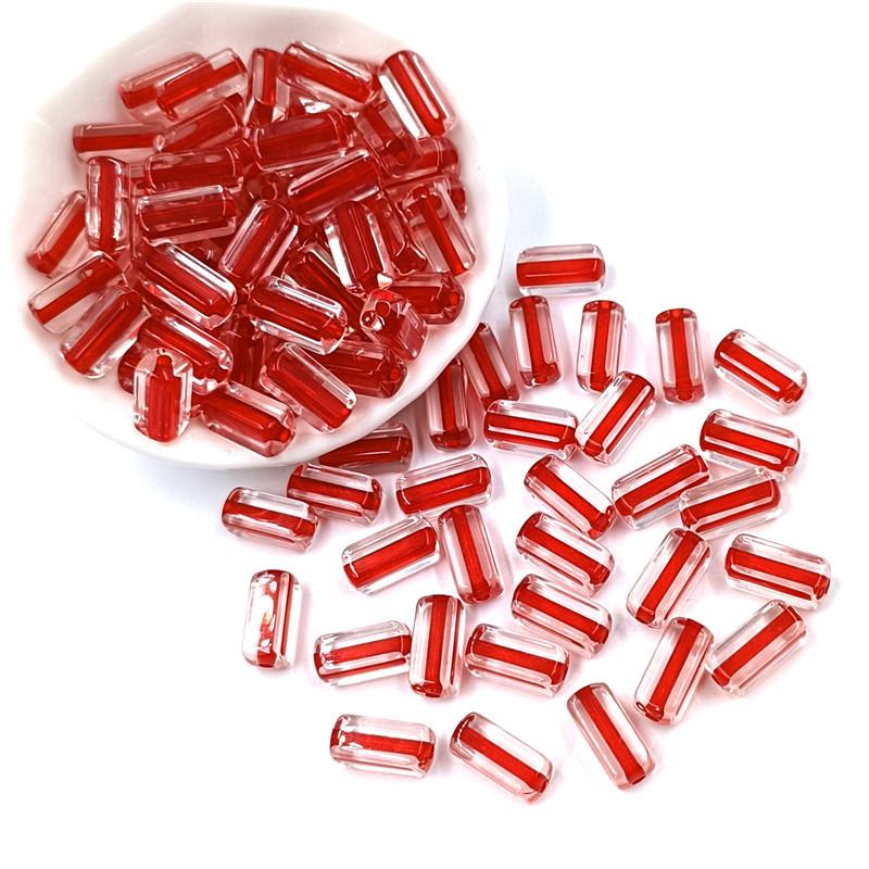 

Товары для вечеринок, свободные бусины, ожерелье, браслет, изготовление ювелирных изделий, кулон, оптовая продажа, сэндвич, прямоугольник, 20 шт., 6*14 мм, своими руками для красный