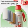 Wushengwu 600ML Stainless Steel Straw Water Bottle