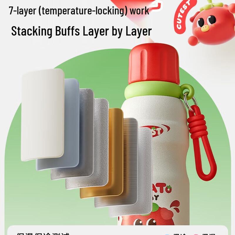 Wushengwu 600ML Stainless Steel Straw Water Bottle