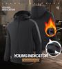 2025 Plus Size Men's Autumn/Winter Cotton Fleece Hooded Jacket