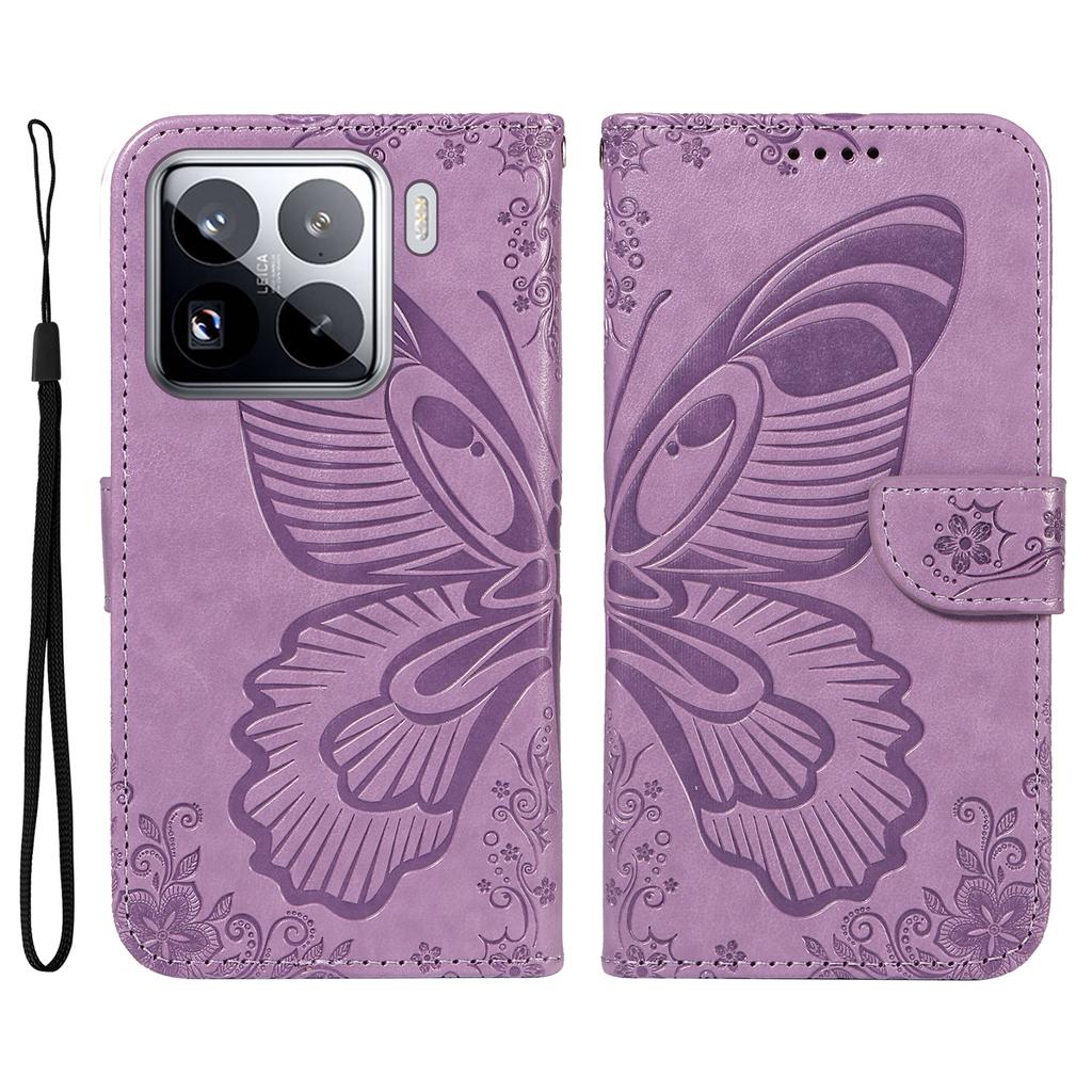 For Xiaomi 15 Pro Case Butterfly Pattern Leather Wallet Flip Phone Cover