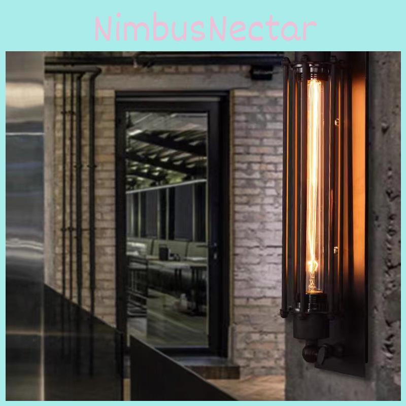 Vintage Style Metal Cage Wall Lamp Led For Restaurant And Bar Lighting