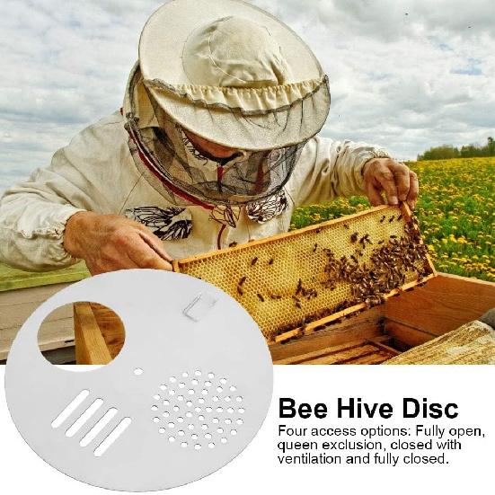 TOPINCN 10pcs Stainless Steel Bee Hive Disc Nest Door Disc Nuc Box Entrance Gates Beekeeping Equipment Beehive Tool Beekeeper Tool