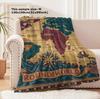 PC Blanket Vintage Map  Antique treasure map Flannel Thin blankets for Home Office Funny gifts Perfect gifts four season use